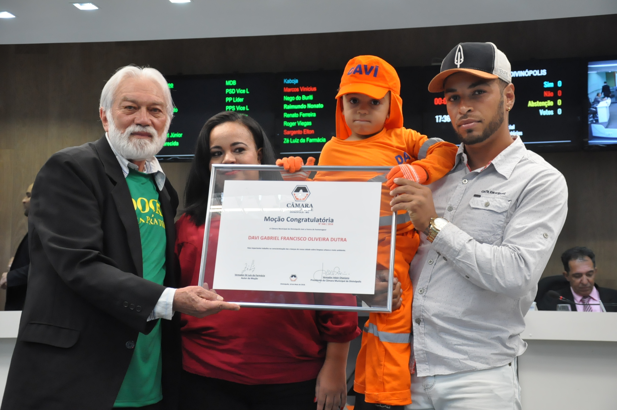 Zé Luiz da Farmacia   -Davi Gabriel Francisco Oliveira Dutra -Moção Congraturatória 24-05-2018 