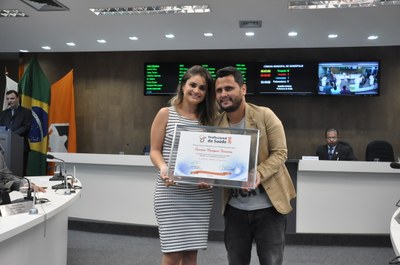 Ver. Cleitinho Azevedo  - Simone Campos Ferreira -Homenagem Profissional da Saúde 05-04-2018 