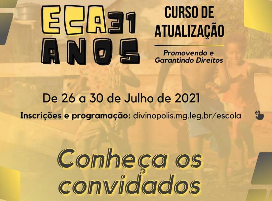 Programação do curso sobre  Estatuto da Criança e do Adolescente