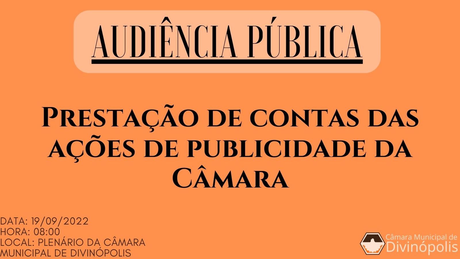 Prestação de Contas das Ações de Publicidade da Câmara   